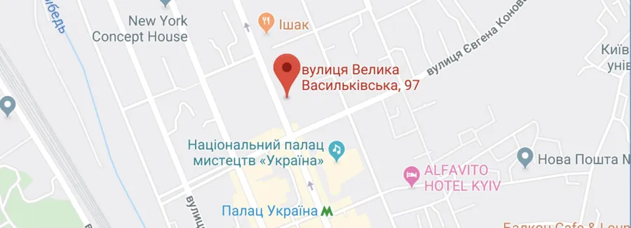 Карта: вул. Велика Васильківська, 97, Київ